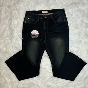 Women’s Plus Blue Faded Flare Leg Jeans